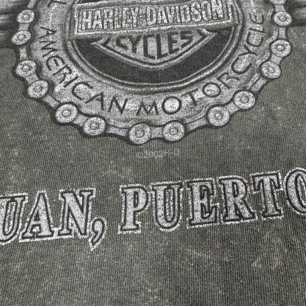VTG 2002 HARLEY DAVIDSON Shirt Puerto Rico - Great American Roadtrip Green XXL - Picture 10 of 12